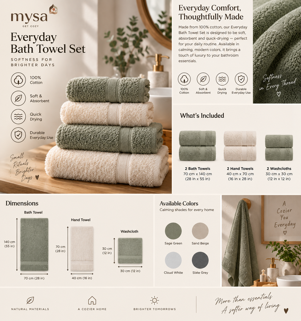 Everyday Bath Towel Set