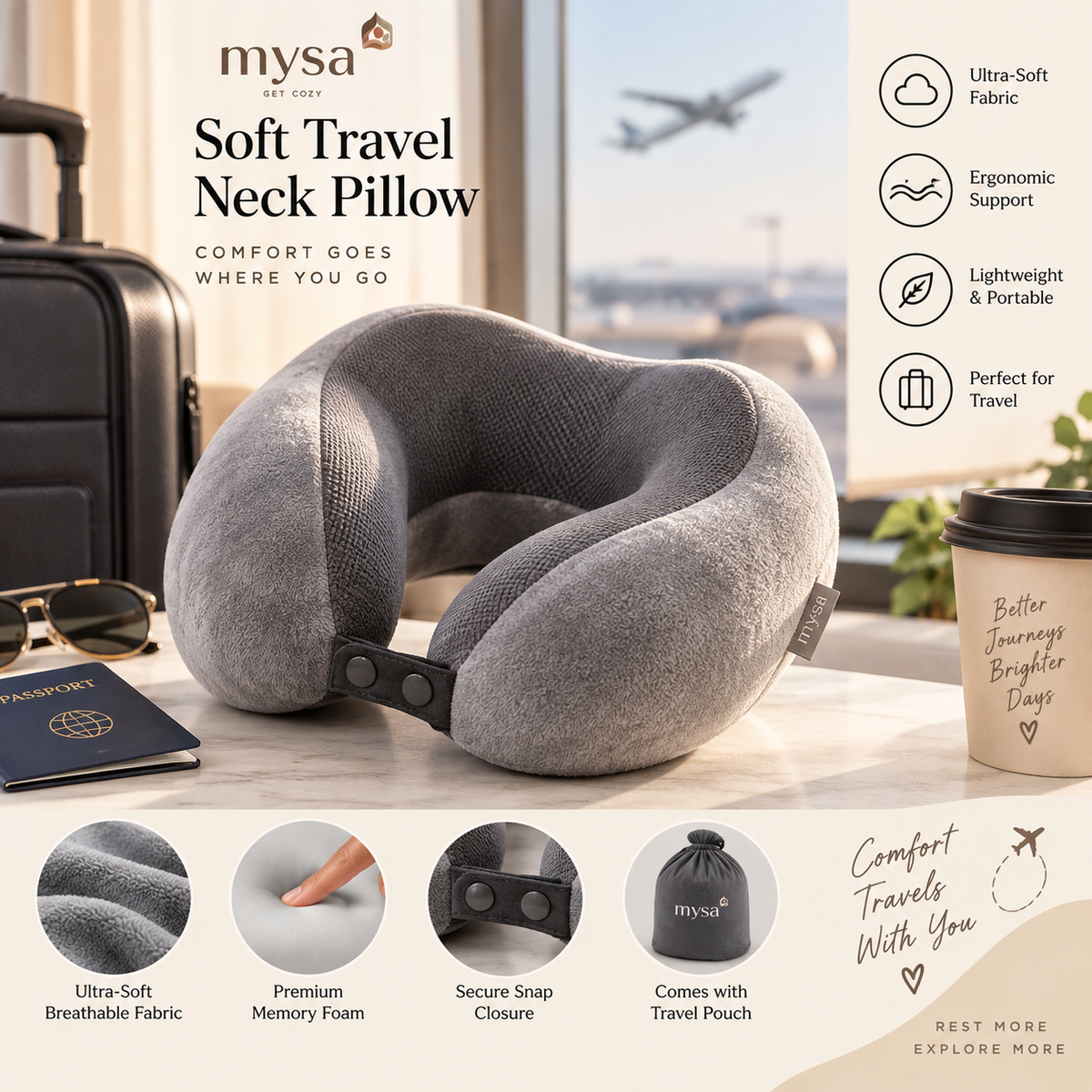Soft Travel Neck Pillow